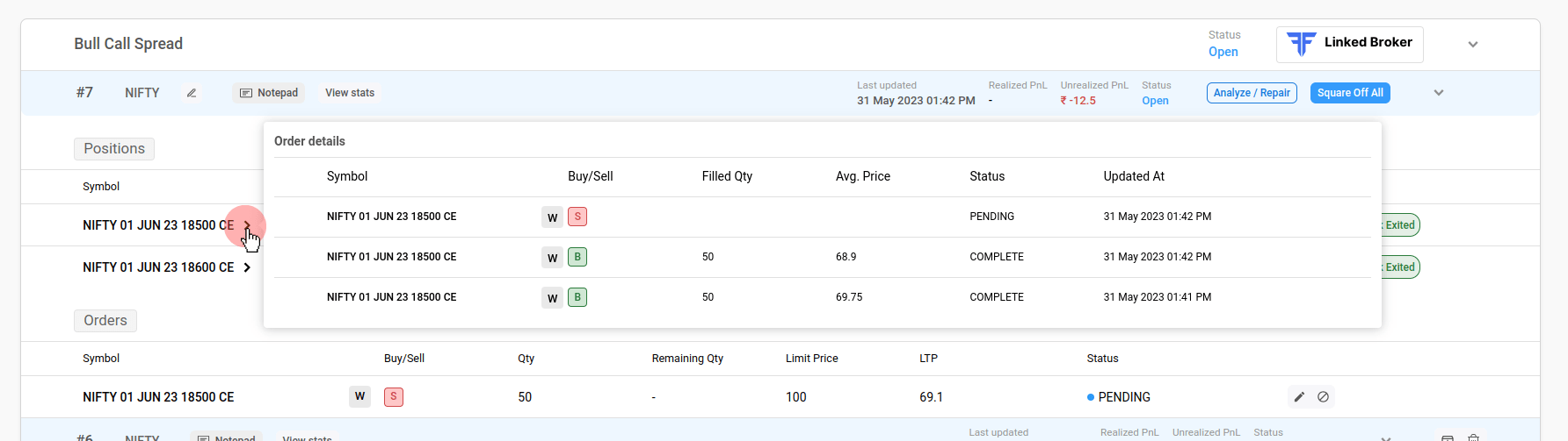 Optionlogy Order Book