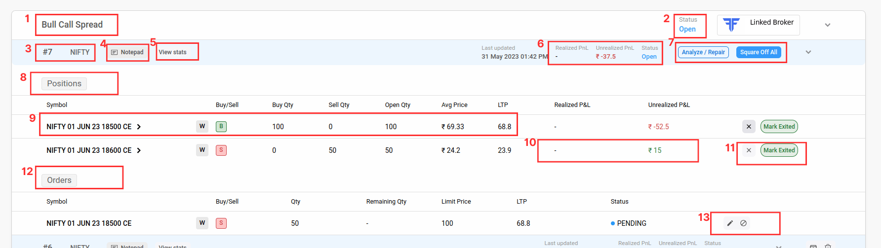 Optionlogy Order Book