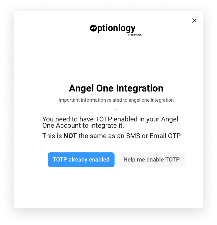 Angel One Integration