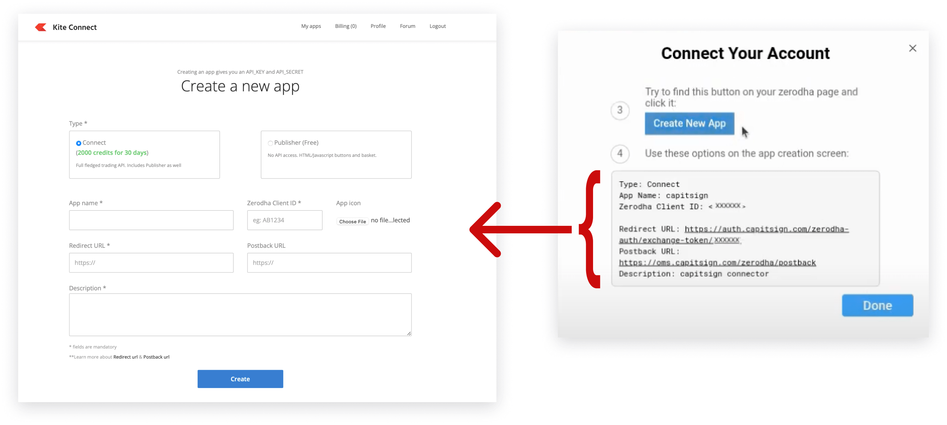 Connect Zerodha Account